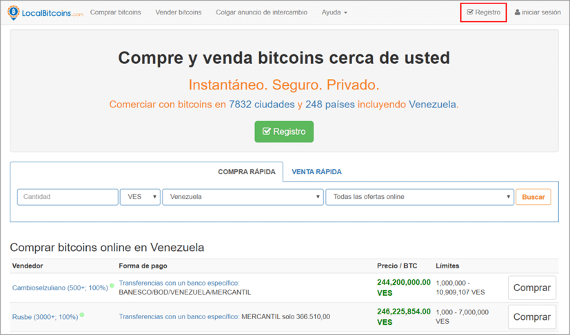 En este momento estás viendo LocalBitcoins Compra o Vende Bitcoin en cualquier parte del mundo